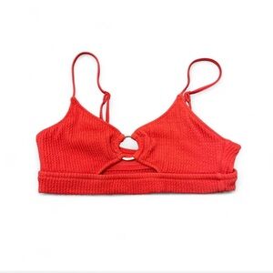 Aerie Textured Ring Bikini Top NWT